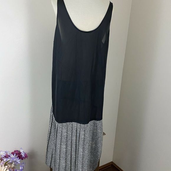 Vtg ILSE M. Midi Flared Dress Animal print Black - Picture 8 of 10